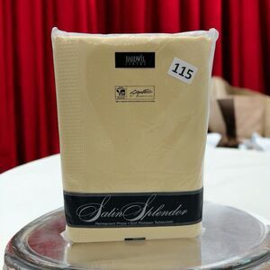 NOS Bardwil Linens Satin Splendor Soil Release Tablecloth 60x140” Oblong Butter